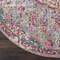 Homeroots 4 ft. Round Gray & Pink Medallion Area Rug 385520 - alternate 3